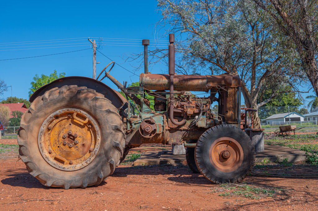 Vintage tractor at Lake Cargelligo Museum